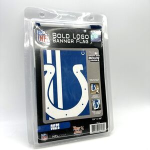 NFL Indianapolis Colts Bold Logo Banner Flag 24”x36”- NEW IN PACKAGE